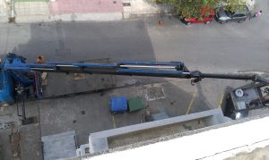 Επισκευή στηθαίων με γερανό